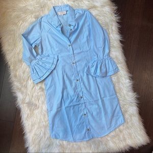 NWOT Chelsea Gunn Long Sleeve Stripe Shirt Dress